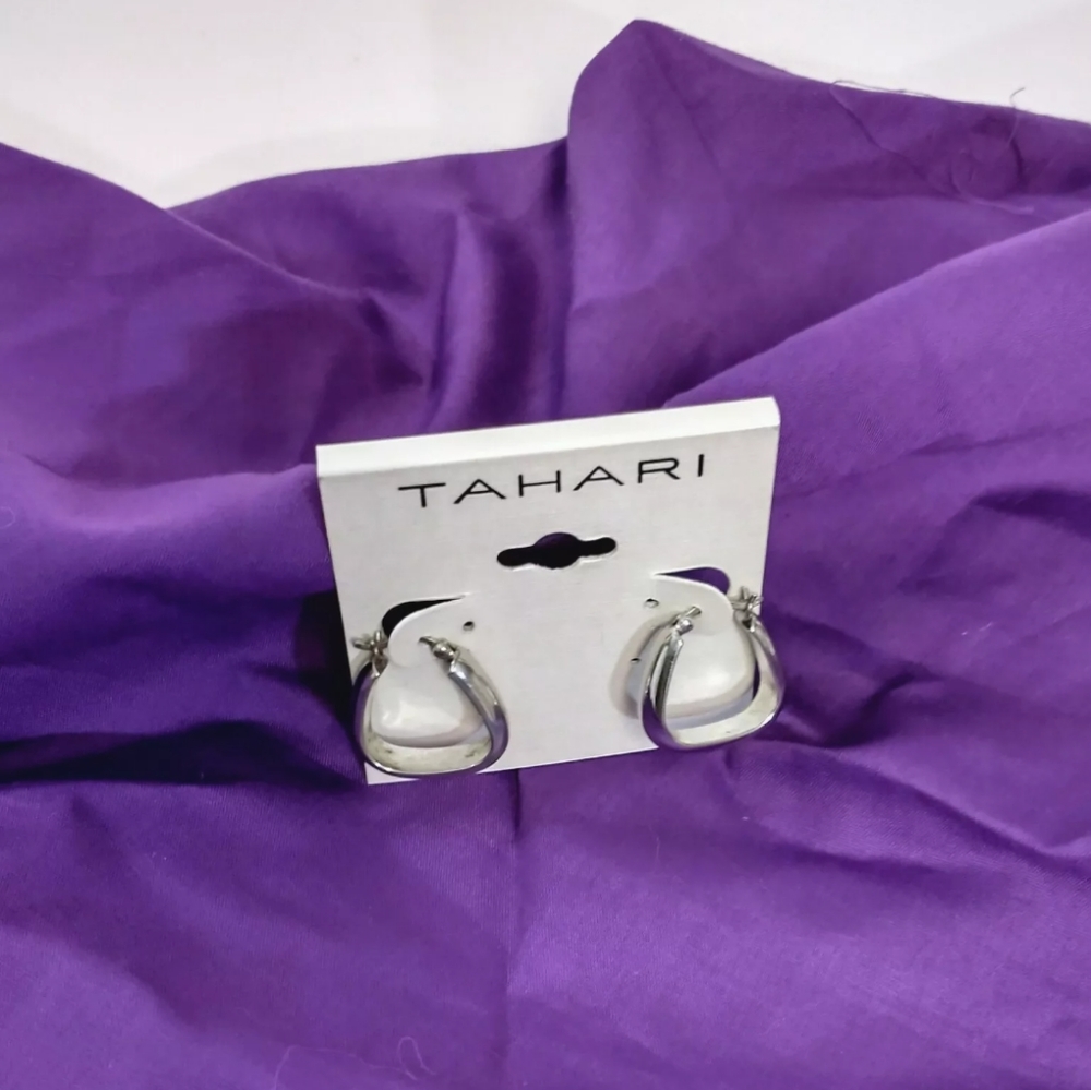 Tahari Small Hoop Pierce Earrings